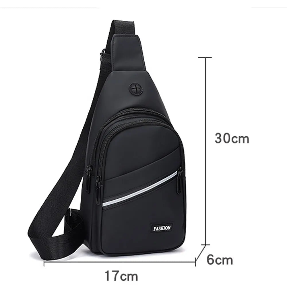 Men's Waterproof USB Crosbody Bag