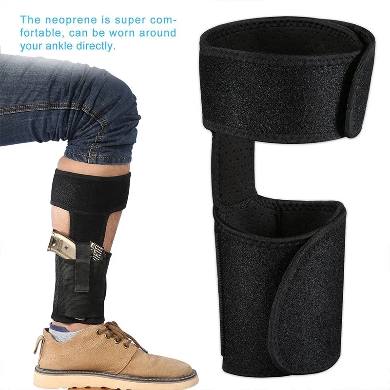 SecureDraw Ankle Holstr with Magz Pouch - Concealed Carry Comfort and Versatility