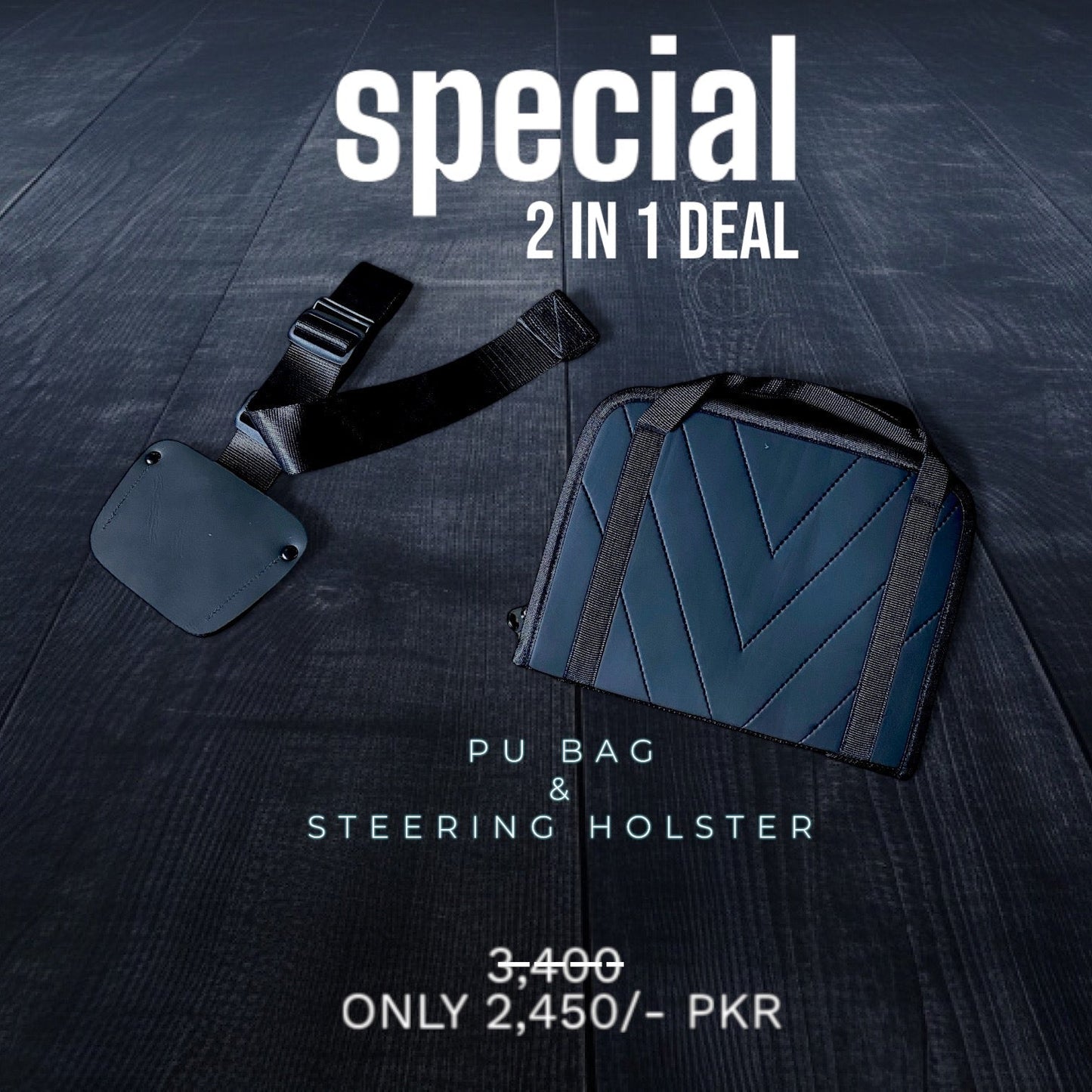 Special 2 in 1 Deal - PU Bag + Steering Holster