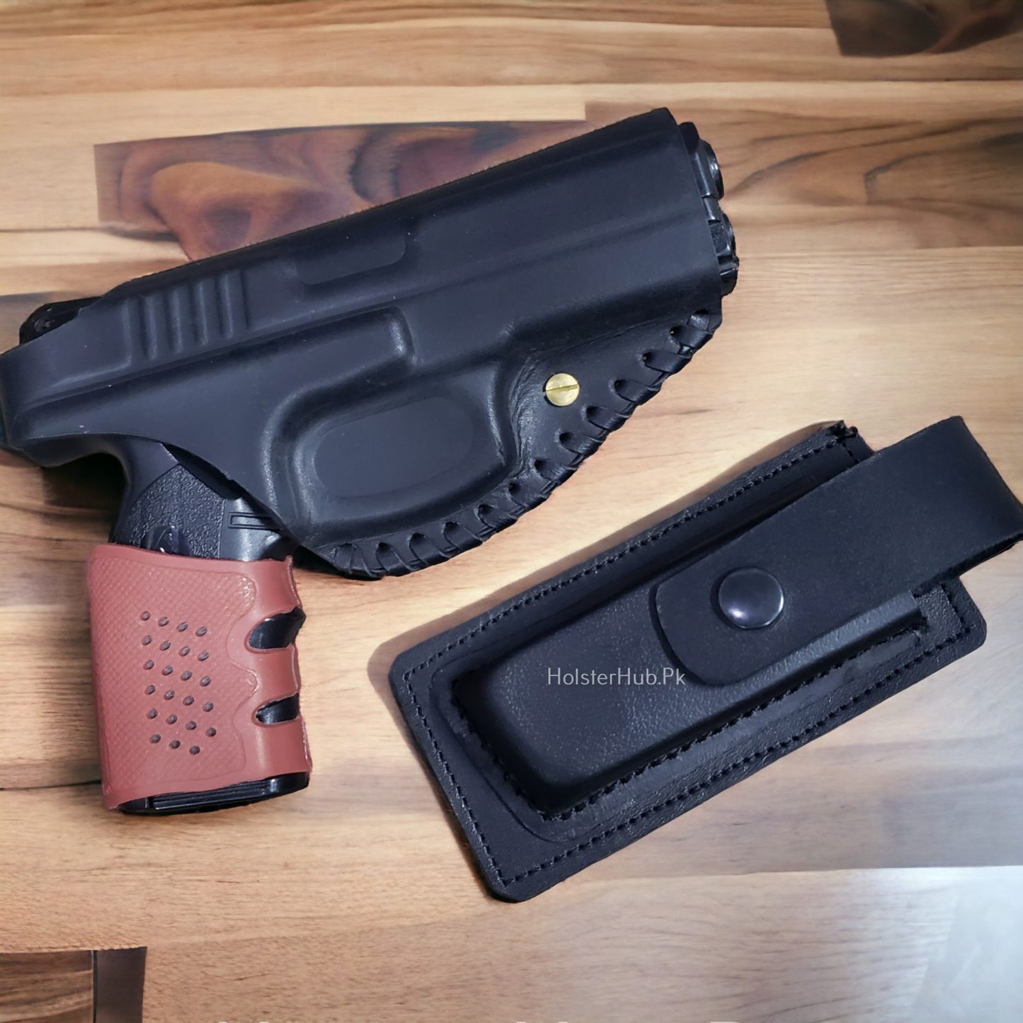 Mold Holster for 9mm Made of Pure Leathr - Best for Pant, Belt and Shalwar.