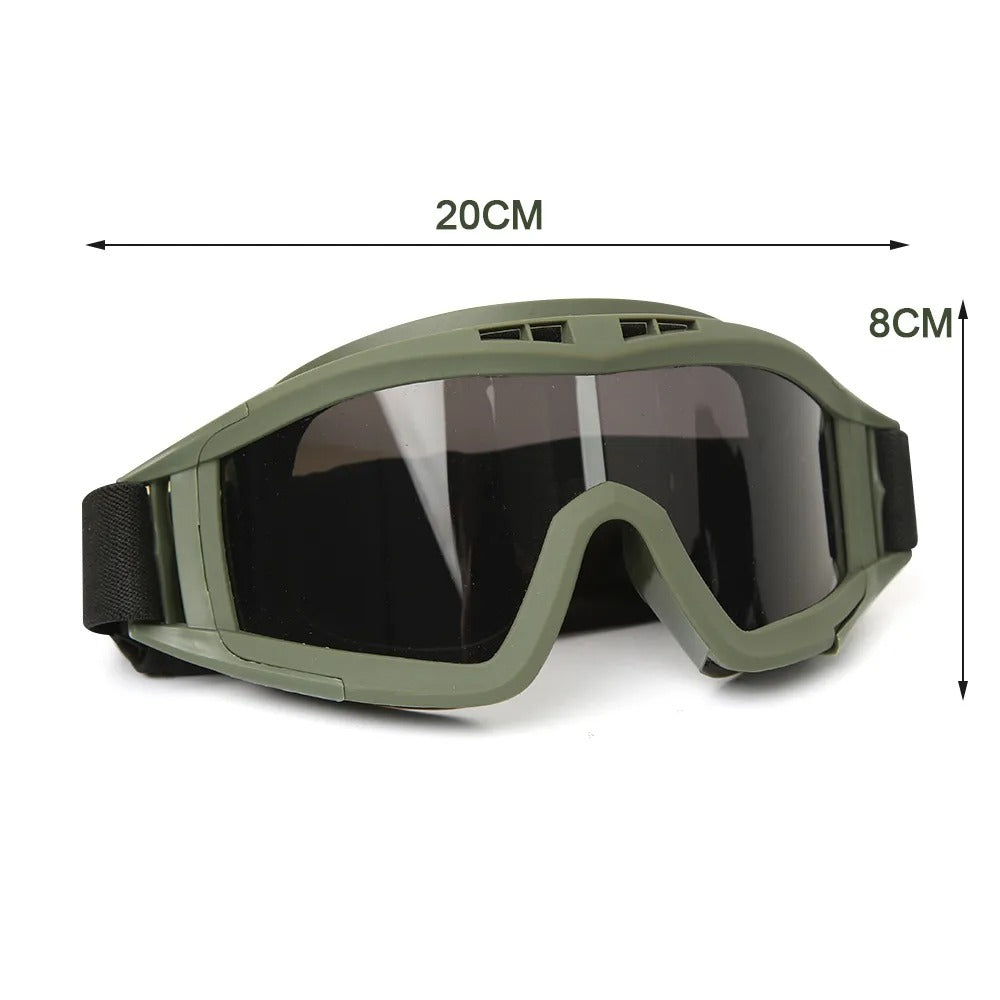Wind Guard Tactical Goggles with 3 Interchangeable Lenses - Unparaleled Protection in Extreme Conditions