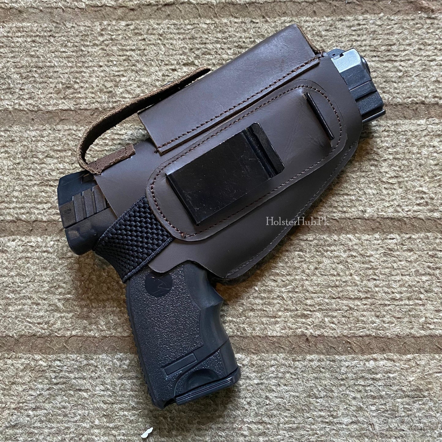 Dual Side Leather Made (Inner & Outer Waist) Pstl Cary Pouch for 9mm only |  PC-08 D.S Leather