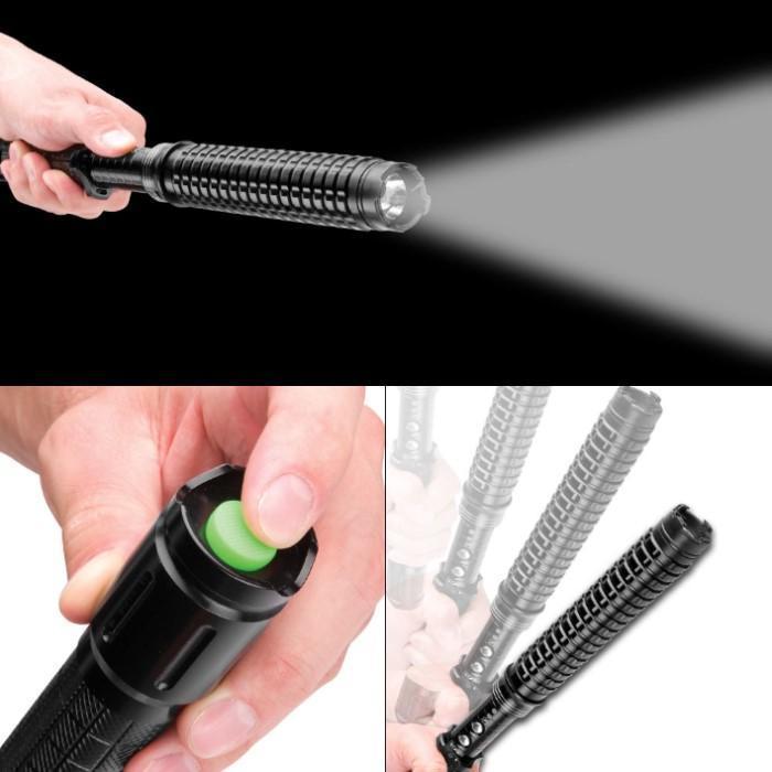 3 in 1 Electric Steel Stick- The Ultimate 3-in-1 Self Defnse Tool