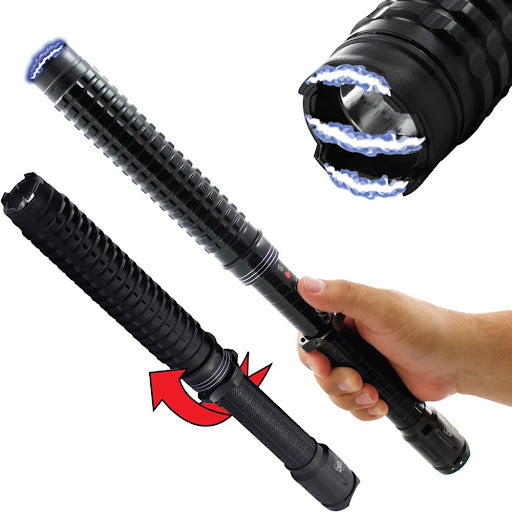 3 in 1 Electric Steel Stick- The Ultimate 3-in-1 Self Defnse Tool